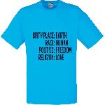 T-Shirt  Earth Human Freedom Love  (Thumb)